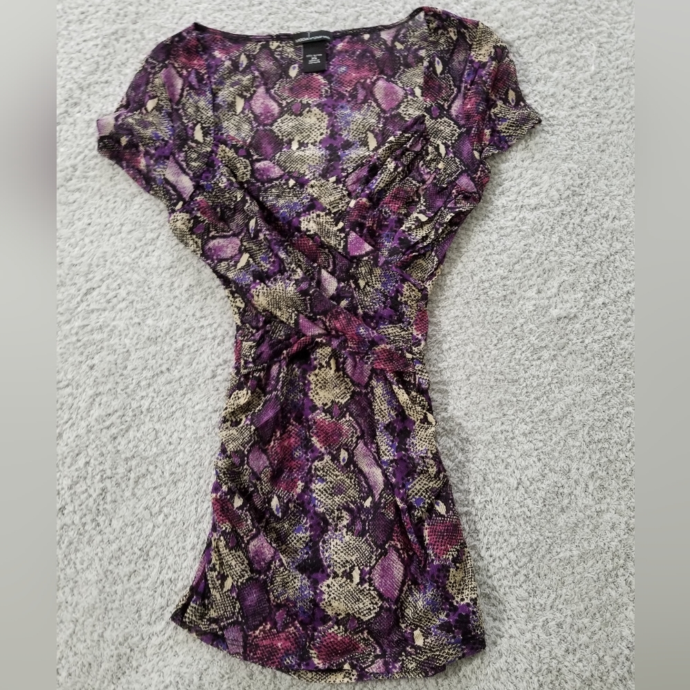 Moda International Multicolor Python Print Mesh C… - image 1